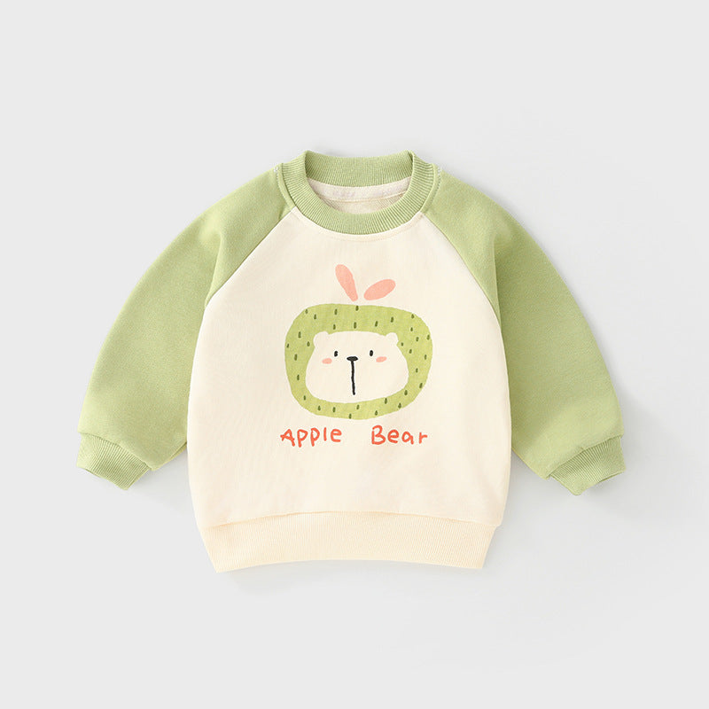 Spring and Autumn New Children's Long Sleeve Sweatshirt Toddler Base Shirt Boys and Girls Autumn Outfit Baby Top Infant Clothing Children's Wear