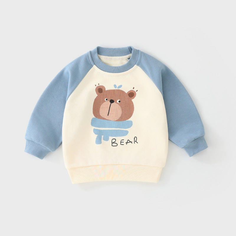 Spring and Autumn New Children's Long Sleeve Sweatshirt Toddler Base Shirt Boys and Girls Autumn Outfit Baby Top Infant Clothing Children's Wear